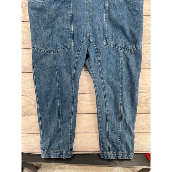 We the Free People High Roller Denim Overalls Womens XS Sapphire Blue Oversized - Picture 5 of 14